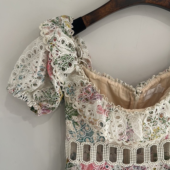 ZIMMERMANN Heathers Off shoulder Floral Mini Dress - Picture 10 of 12